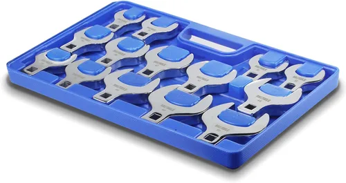 Miniatura 8 de BULLTOOLS Juego de llaves Jumbo Crowfoot de 1/2 pulgada, 14 piezas SAE, juego de llaves de pata recta de 1-1/16" a 2", llave grande de pata recta