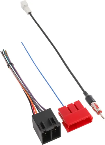 RED WOLF Arnés de radio ISO para automóvil con adaptador de antena para Hyundai Elantra Accent 2008-2010, para 2009-2010 Kia Sportage Soul