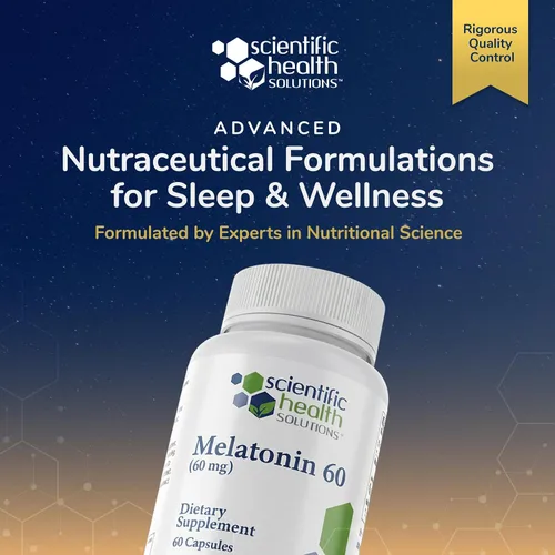 Miniatura 5 de Melatonina de 60 mg Melatonina de alta dosis en cápsulas fáciles de tragar Vegana, sin OMG y sin gluten Extra fuerte hecha en Estados Unidos