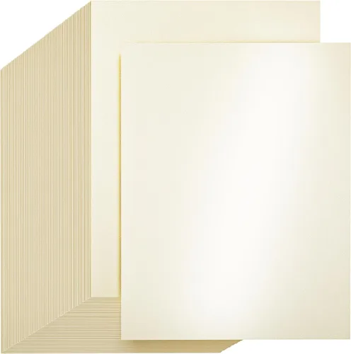 Miniatura 11 de CreGear 25 hojas de papel de impresora de cartulina color crema brillante de 8.5 x 11 pulgadas, cartulina brillante de 78 libras/210gsm, cartulina