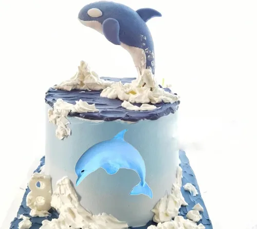 Miniatura 5 de Moldes de silicona para fondant, molde de caramelo de chocolate con delfín para decoración de pasteles, pasta de goma, arcilla polimérica