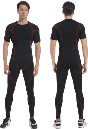 Miniatura 2 de Milin Naco Men's Compression Pants Compression Leggings Sports Compression Pants & Tights Running Tights Ski Base Layer