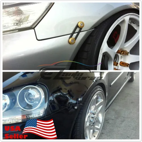 Miniatura 5 de EZAUTO WRAP Sujetadores de liberación rápida de parachoques de bronce para parachoques de coche, kit de tapas de escotilla de guardabarros