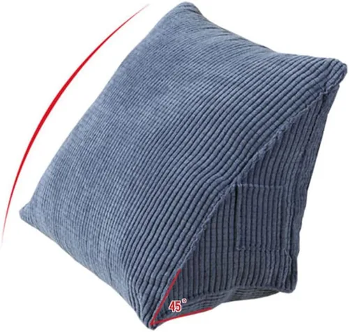 Miniatura 3 de Cojín de pana de algodón PP de alta elasticidad para respaldo, cojín de posicionamiento, almohada de lectura (azul)