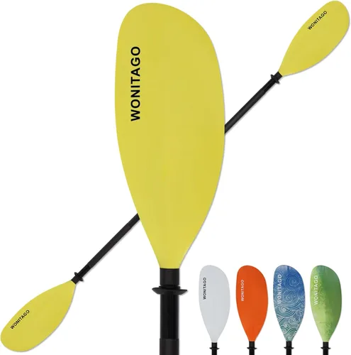 Miniatura 12 de Remos de Kayak con Eje de Aleación y Pala de PP, Remos Flotantes para Kayak, Ajustables 230-250 cm/90-98 Pulgadas, 210-230 cm/82-90 Pulgadas Verde
