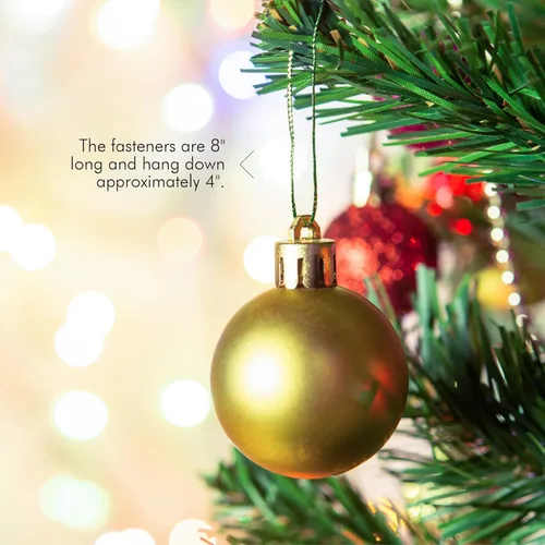 Miniatura 4 de R'ND Toys Ganchos de adorno de Navidad – Árbol fácil de cinta de cierre metálico para decoración colgante – Paquete de 200 unidades (verde)
