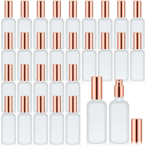 Miniatura 31 de Roshtia 30 Pcs 0.33 oz/ 10 ml Beech Wood Color Glass Spray Bottle Refillable Perfume Atomizer Clear Decorative Empty Bottles with Fine Mist Sprayer