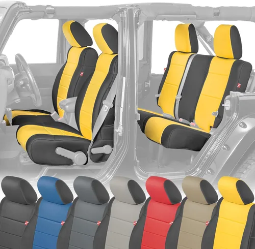 Miniatura 17 de Diver Down Neoprene Seat Cover Set - Fits Jeep JK 2007-2018 Wrangler 2-Door - Front and Back Seat Set - Custom Fit - Soft Padded Cushion Feel