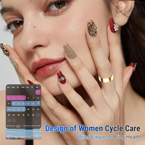 Miniatura 4 de Smart Ring Fitness Tracker for Women & Men, Heart Rate, Blood Oxygen, Blood Pressure, Sleep & Step Monitor, IP68 Waterproof Health Ring, Compatible