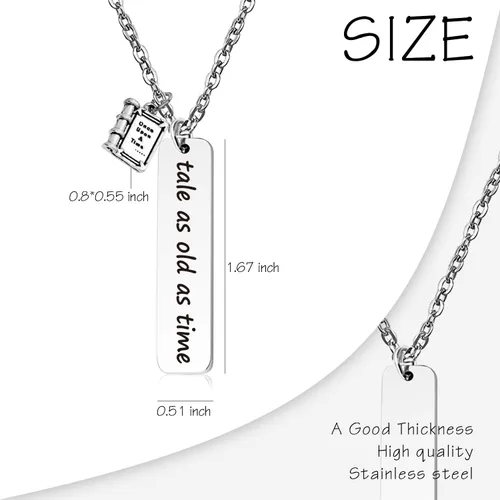 Miniatura 7 de WENATA Pulsera de regalo inspirador A Tale As Old As Time Beauty and The Beast Belle de Disney Jewelry Princesa pulsera regalo de boda para ella