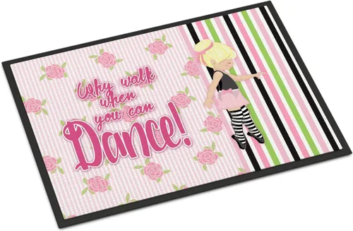Miniatura 31 de Caroline's Treasures BB5374MAT Let's Dance Linen - Felpudo de lino verde azulado de 18 x 27 pulgadas, tapete para puerta delantera, para interiores