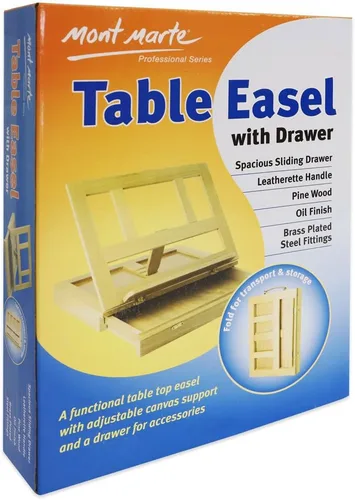 Miniatura 7 de Mont Marte Caballete de mesa con cajón - pino