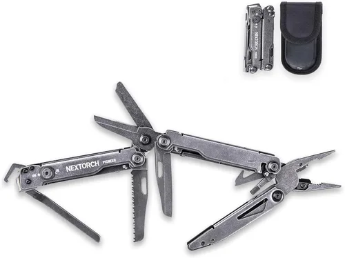 Miniatura 2 de NEXTORCH PIONEER Juego de herramientas multiusos resistente 14-EN-1 con tijeras punta de aguja, alicates, tijeras de trauma, clip de bolsillo
