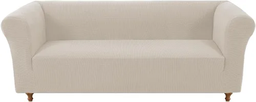 Miniatura 10 de Funda elástica para sofá Chesterfield, funda de jacquard de lujo para sofás de 1 cojín Protector de muebles antideslizante apto para mascotas