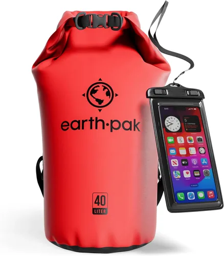 Miniatura 30 de Earth Pak Bolsa Seca Impermeable - Mochila Impermeable de Cierre Enrollable Superior Mantiene el Equipo Seco para Kayak con Funda Impermeable