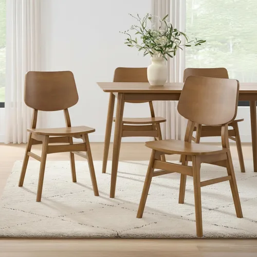 Miniatura 34 de Alaterre Furniture Calais Dining - Juego de 2 sillas de comedor moderno de mediados de siglo, juego de sillas de madera maciza con diseño