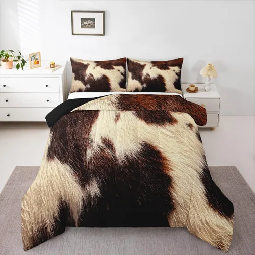 Miniatura 26 de Erosebridal Juego de edredón de zorro para niños, edredón de plumón de oso bosque, ciervo, para dormitorio de niños y niñas, juego de ropa de cama