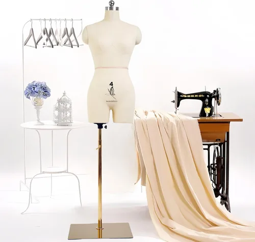 Maniquí de costura para mujer, talla 4, forma de vestido profesional para diseño de sastre y exhibición, cuerpo de espuma para alfileres, torso