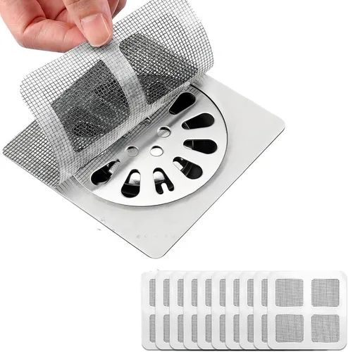 Miniatura 8 de Adhesivos desechables para drenaje de pelo, nueva actualización desechable para suelos y duchas, protector de drenaje de ducha de baño con cubierta