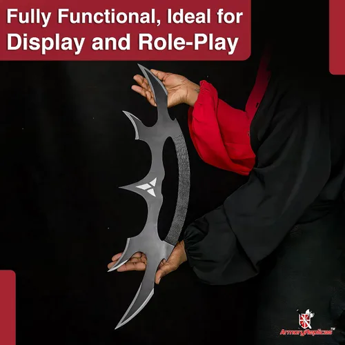 Miniatura 5 de Armory Replicas™ - Star Sword of Kahless Bat'Leth - Hoja de acero al carbono, envoltura de mango de nailon