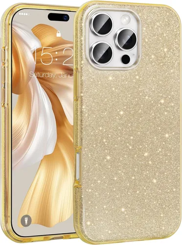 Miniatura 66 de MATEPROX - Funda compatible con iPhone Air de 6.5' [2025], carcasa protectora de 3 capas con purpurina brillante y tendencia, anti-arañazos y a
