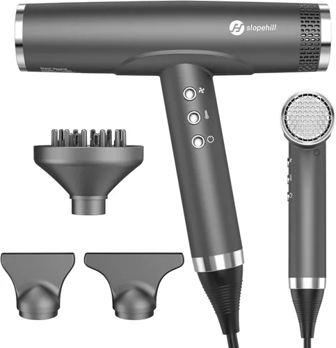 Miniatura 7 de slopehill Secador de Cabello Iónico Profesional con Difusor - Ligero, Compacto, Potente y Rápido Secador de Salón con Motor sin Escobillas de Alta