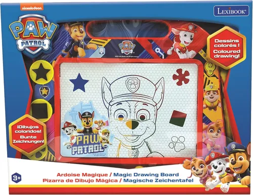 Miniatura 4 de Lexibook Paw Patrol Tablero de dibujo magnético multicolor mágico, juguete creativo artístico para niñas y niños, lápiz stylus y sellos, rojo/azul