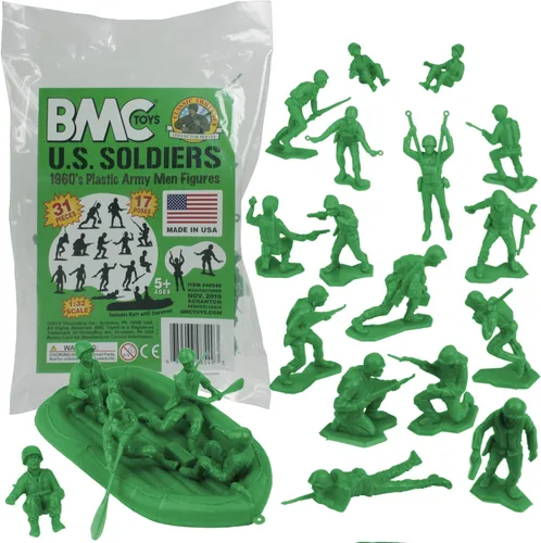 Miniatura 11 de BMC Marx Soldados de plástico del ejército de EE. UU. - Soldados negros 31 piezas de la Segunda Guerra Mundial - Fabricado en EE. UU