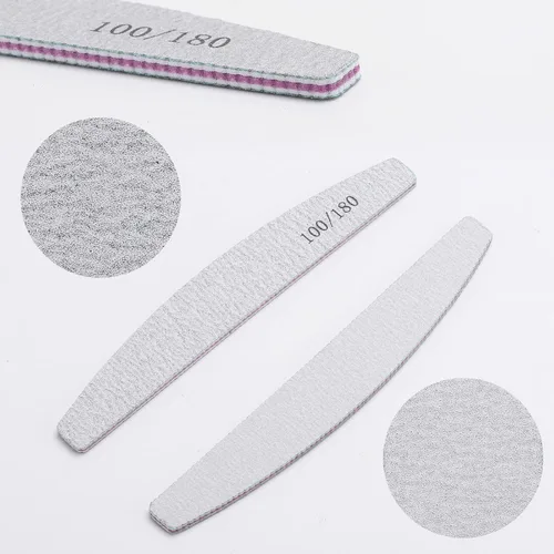 Miniatura 3 de Kit de 35 limas y pulidores de uñas de grano 100/180, bloques de lijado y pulido reutilizables, limas de esponja de doble cara, tableros de esmeril