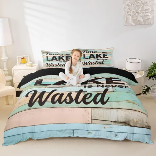 Miniatura 11 de Erosebridal Juego de ropa de cama con diseño de Feliz Navidad, adorable funda de edredón de muñeco de nieve tamaño individual para niños y niñas