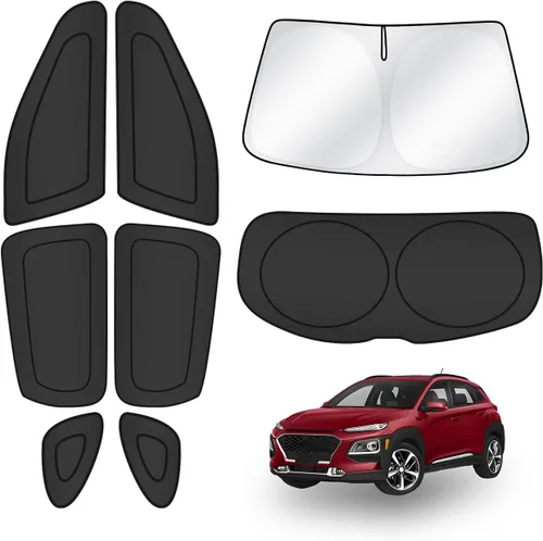 Miniatura 113 de T TGBROS Parasol para parabrisas para Honda Civic 2022-2025 2026, parasol grueso con bloqueo UV y opaca, para privacidad, plegables, 8 accesorios