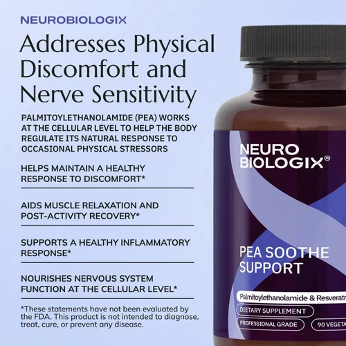 Miniatura 6 de Neurobiologix Apoyo calmante de guisantes para hombres y mujeres, fórmula de guisantes y resveratrol para comodidad, movilidad, salud nerviosa