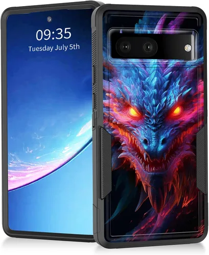 Miniatura 135 de Funda para Pixel 7a, resistente de doble capa híbrida de policarbonato duro de goma suave a prueba de golpes para Google Pixel 7A 6.1 pulgadas