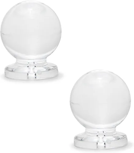Miniatura 16 de MroMax 2 piezas de mango pequeño, perilla acrílica de diamante, mini perillas autoadhesivas, perilla de tamaño pequeño de 0.748 in de diámetro