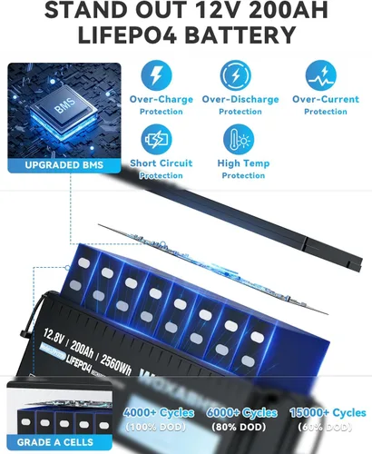 Miniatura 4 de Variaciones de la batería de litio de 12V LiFePO4 251208 (12V200* 1PCS)