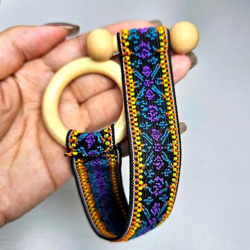 Miniatura 3 de 2 piezas de ligas para el cabello, accesorios para rastas, cinta elástica incrustada, soportes para cola de caballo coloridos estilo bohemio