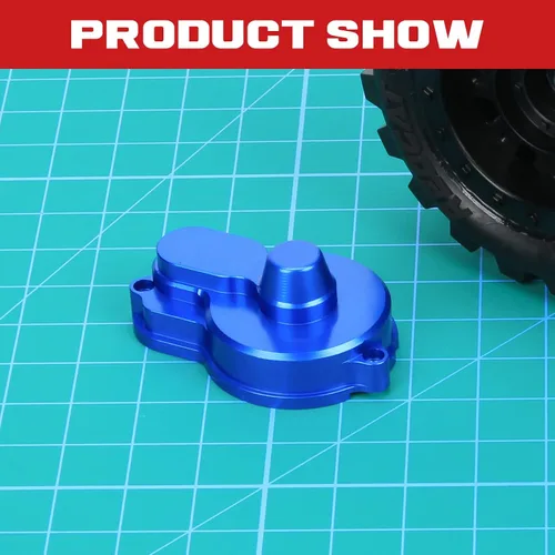 Miniatura 5 de RCAWD para Losi Mini-T 2.0 1/18 y Mini-B 1/16 Actualizaciones de la cubierta de engranajes, piezas de aluminio para # LOS211016 Azul