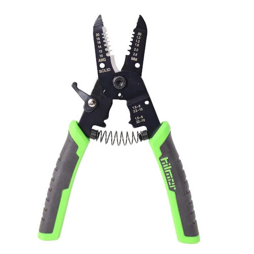 Miniatura 5 de Hilmor Pelacables de 7" con mango de goma, negro y verde, WS7 1885426