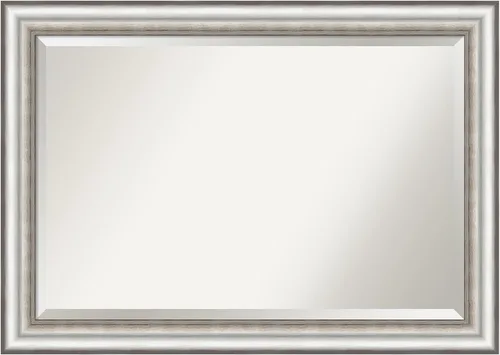 Miniatura 12 de Amanti Art Espejo de pared plateado de 25 x 21 pulgadas, espejo rectangular plateado de salón para baño, decoración de pared de sala de estar, marco