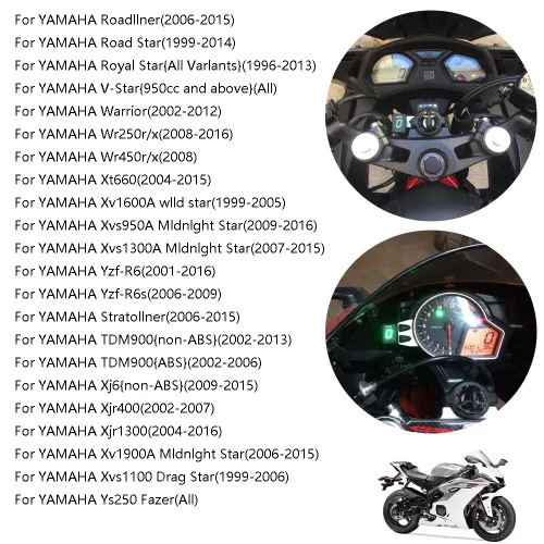 Miniatura 5 de Impermeable 1-6 velocidades LED Indicador digital de engranajes Medidor de pantalla para Yamaha FZ6 FZ6R FZS600 FZS1000 Fazer XJ6 YZF-R6 R6S R1 FZ8