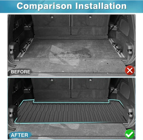 Miniatura 3 de Mixsuper Forro de carga para Rivian R1S 2022-2024 2025, alfombrilla para maletero para todo tipo de clima, para accesorios R1S, alfombrilla