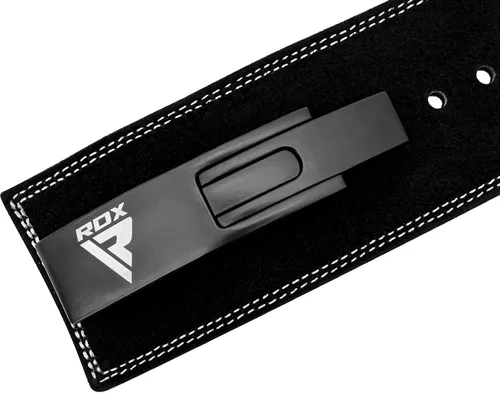 Miniatura 8 de RDX Cinturón de levantamiento de pesas para formación de piel de vaca ejercicio, culturismo, negro