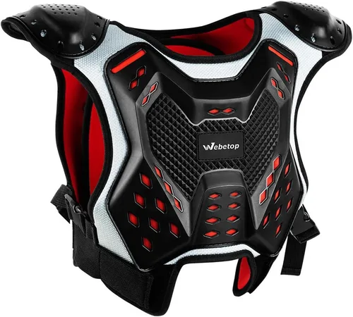 Protección para pecho para motocross juvenil, ATV, moto todoterreno - Equipo de seguridad Webetop para niños y adolescentes (Talla L)