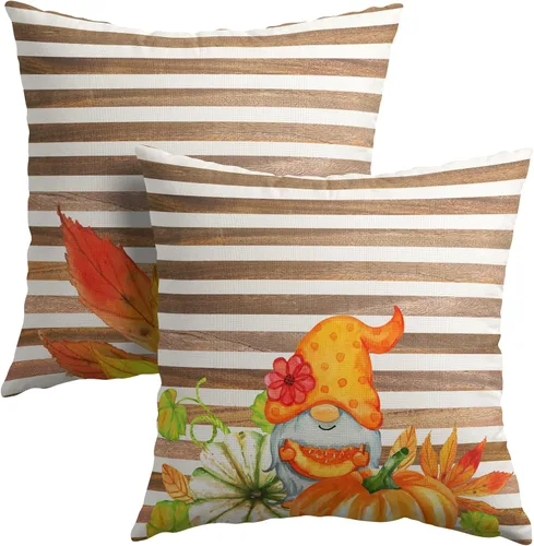 Miniatura 15 de Happy Halloween - Juego de 2 fundas de almohada decorativas de lino y algodón negro con diseño de murciélago blanco de 16 x 16 pulgadas, fundas