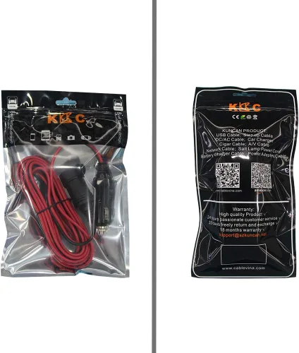 Miniatura 7 de Cable de extensión para encendedor de cigarrillos - Cable de extensión de coche de 6 pies, 12 V, enchufe macho a hembra con luces LED de 16 AWG