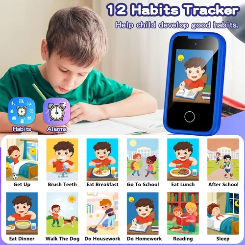 Miniatura 4 de Teléfono para Niños, Teléfono Inteligente para Niñas Pequeñas de 3 4 5 6 7 8 Años, Regalo de Cumpleaños para Niños de 3-8 Años, Teléfono de Juguete