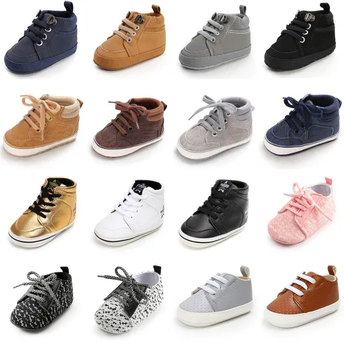 Miniatura 2 de SOFMUO Zapatos deportivos de piel sintética para bebés, niños y niñas, con suela de goma suave, mocasines Oxford para recién nacidos