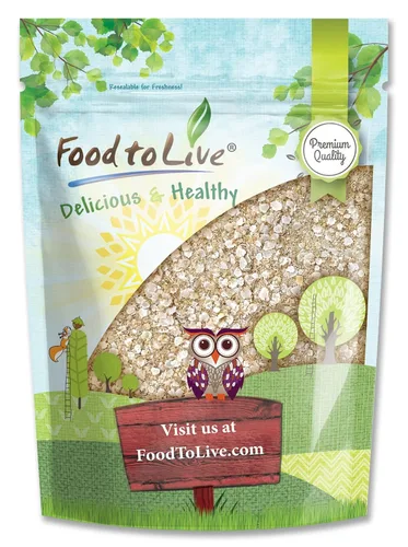 Food to Live Copos de quinua blanca, 1 libra, semillas de quinua prensadas, grano entero, crudo, kosher, a granel. Gran sustituto de avena y