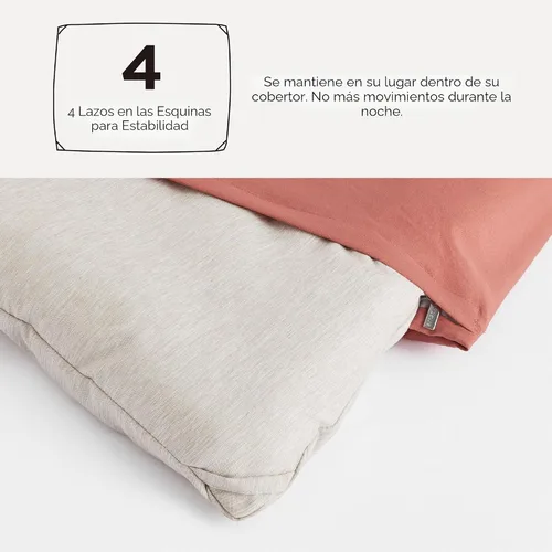 Miniatura 5 de Bedsure Juego de edredón Twin/Twin XL, ropa de cama suave beige para todas las estaciones, juego de cama teñido catiónico, 2 piezas, 1 edredón