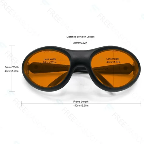 Miniatura 4 de FreeMascot OD 6+ 190nm-490nm Longitud de onda UV luz ultravioleta/violeta y gafas de seguridad láser azules